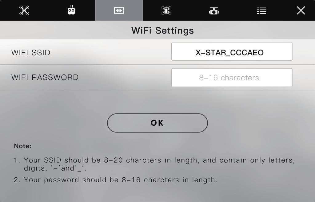 be set in a random order. NOTE To connect your mobile device and the remote controller, you need to use WiFi for X-Star and a USB cable for X-Star Premium.