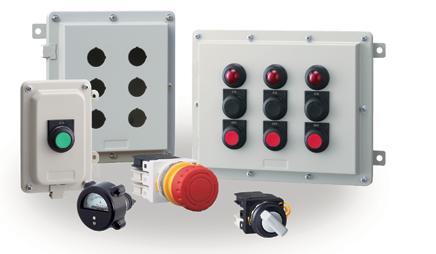 EUB Series: 0mm Hazardous Location Switches ECB Series: Hazardous Location Contro Stations PRODUCT DESCRIPTION Compying with UL, IECEx, and ATEX Directives for hazardous environments, new 0mm EUB