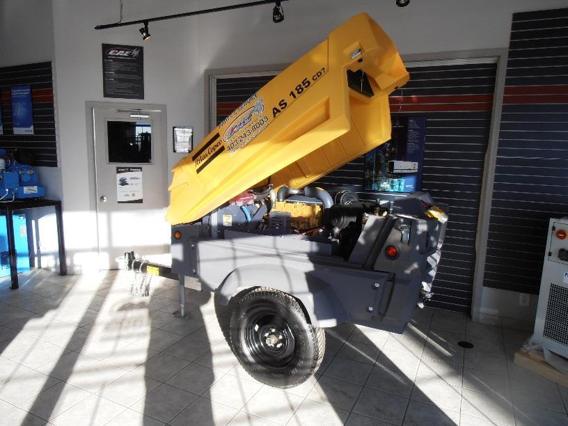 Diesel Engine Driven Air Compressors Qty 1 Lightly Used 185 CFM Atlas Copco Portable Air Compressors Engine Weight (Wet): Tier: Ref: A2 Unit: C-1069