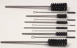 TWISTED ES Miniature Brush Sets For ultra-fine cross hole deburring, thread cleaning, blending and polishing of small diameter holes. Single-stem single-spiral construction, choice of filament.