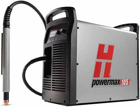 Powermax125 The Powermax105 delivers superior cut capabilities on 19mm thick metals. It has the duty cycle and industrial performance necessary for tough cutting and gouging jobs.