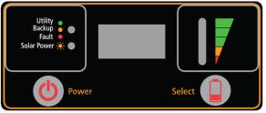 2 Select Button displays battery level when button is pressed and held 15 One 15Amp Fuse for Solar Power protects Perfect Power 1800 when solar power is in overload conditions.