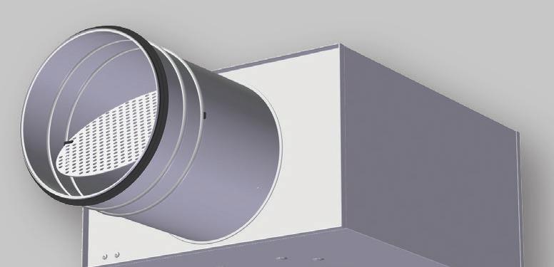 Luna plenum box features a damper and measuring outlet for commissioning.