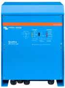 Quattro inverter/charger 3kVA and 5kVA 120V Lithium Ion battery compatible Two AC inputs with integrated transfer switch The Quattro can be connected to two independent AC sources, for example