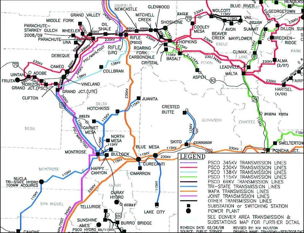 Proposed Transmission Projects Western Colorado Area (2009-2013) 4 # Project Comments 1 IREA Hartsel New Hartsel 230 kv substation delivery point for IREA 2 Uintah 230 kv Cap Bank Install one 45 MVAR