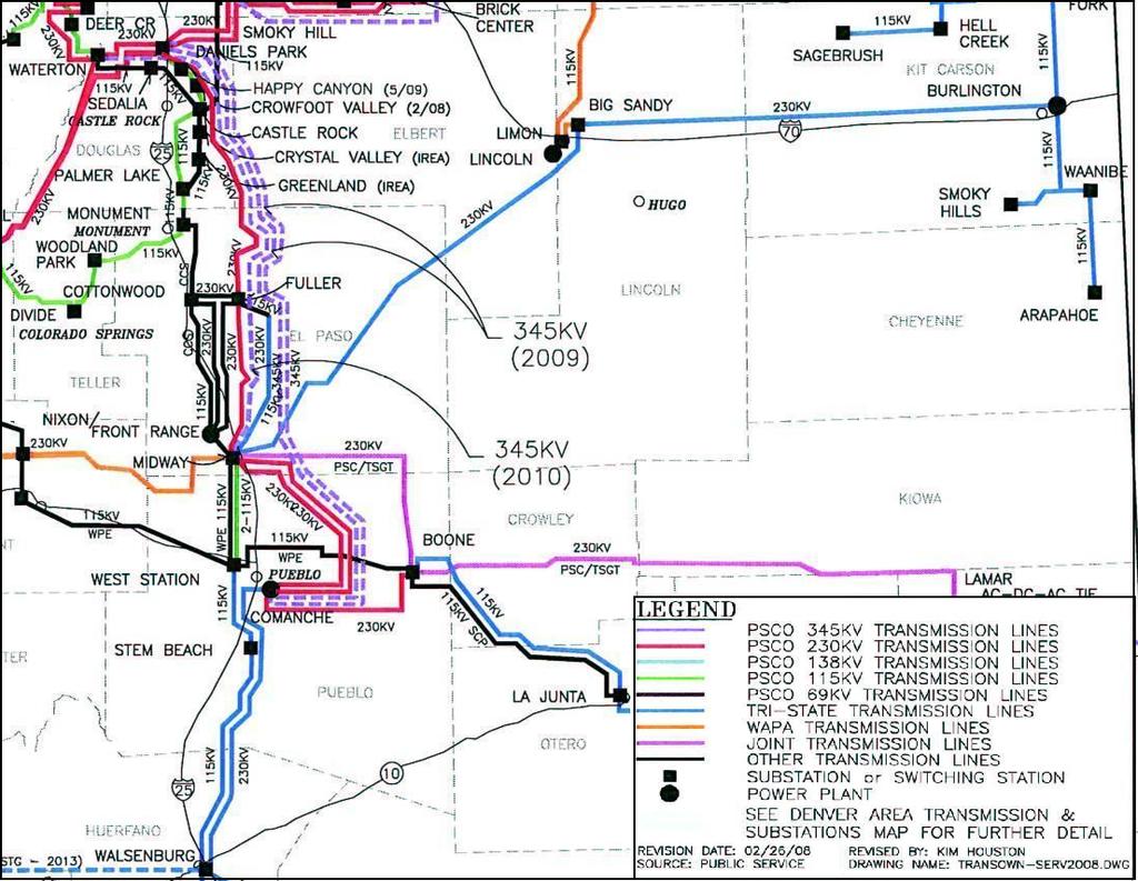 Proposed Transmission Projects Front Range (I-25 Corridor) Area (2009-2013) 3 1 Year Project Comments 2010 Comanche Reader Line #2 Construct a new underground Comanche Reader 115