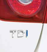 The Volkswagen TDI engine is cleaner than conventional diesels, emitting as much as 95% less soot than previous diesel engines, as well as a reduction in oxides of nitrogen and sulfur.