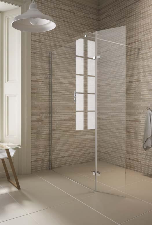 ROMA 10 YEAR SLEEK FRAMELESS DESIGN EASY CLEAN GLASS Fixed Shower Screen With Hinged Panel TOUGHENED 8MM GLASS 180 HINGED PANEL ROMA fixed shower screen with hinged