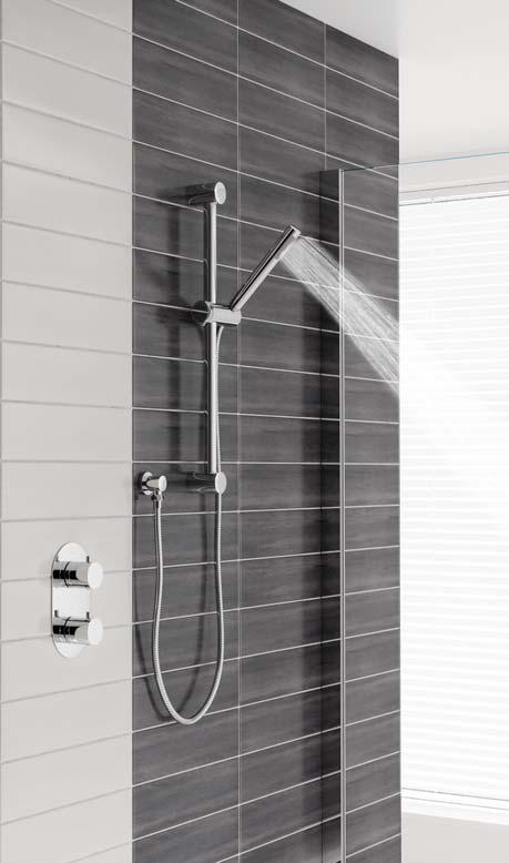 NILE ROUND TWIN THERMOSTATIC SHOWER & SLIDE RAIL KIT 0.