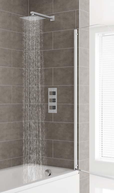 00 CASPIAN TRIPLE VALVE THERMOSTATIC SHOWER WITH SQUARE FIXED SHOWER HEAD & OVERFLOW o/c: JTF115P 403.