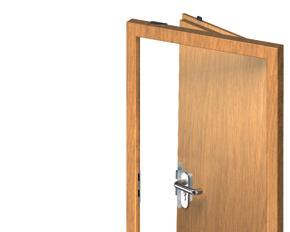 Escape door locking and panic lock in one system For 1-leaf timber,
