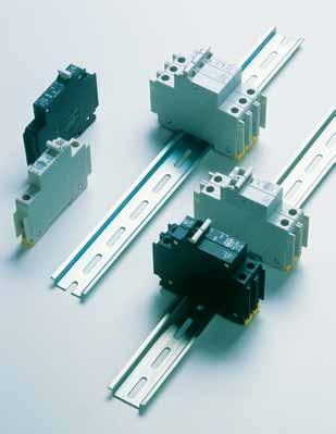 DIN Rail Mounted Circuit Breakers AEI carries a 13mm wide circuit breaker, the thinnest DIN Rail mounted on the market. We have three types of breakers.