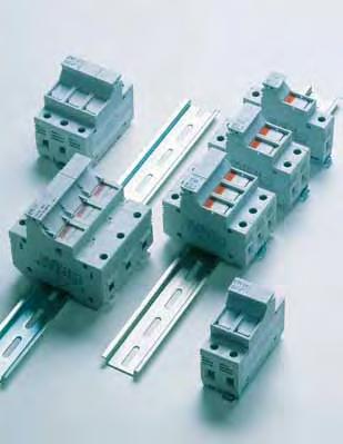 DIN Rail Mounted Fuse Holders Applications requiring circuit protection are often specified with fuses instead of circuit breakers.