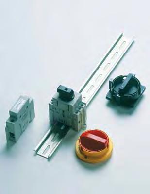 Din Rail Mounted Disconnect Switches AEI has two series of disconnect switches, ranging from 16 A to 125 A. Isolation of control equipment is an important design consideration.