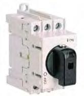 DIN Rail Mounted Disconnect Switches SD1 Series Features 16-40 Amps Allows breaking and disconnecting on load of equipment on low voltage at nominal current Part Number Rated Current Max Voltage