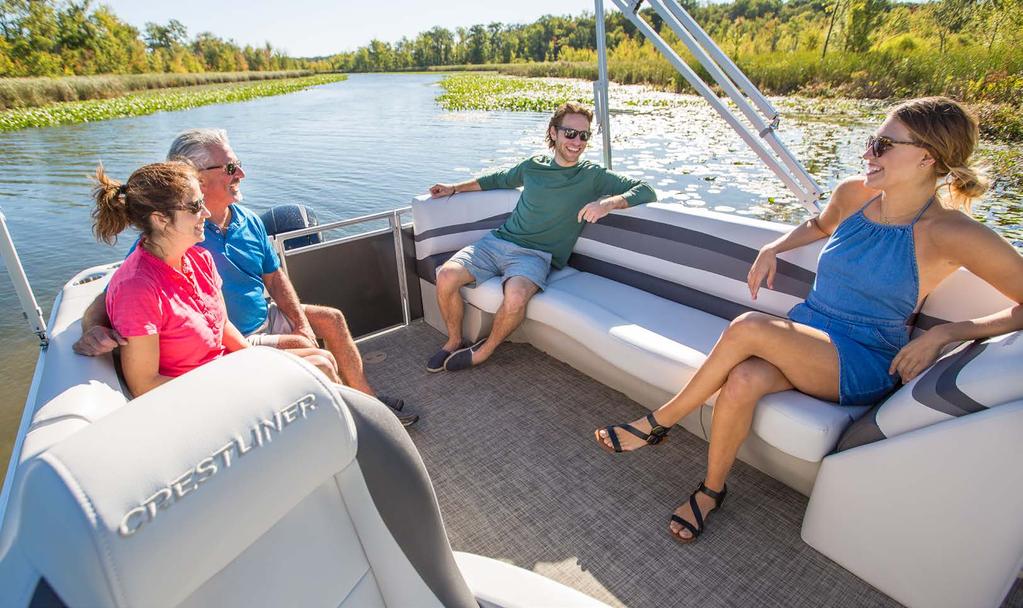 9040 QUADAY AVE NE OTSEGO, MN 55330 866.301.8544 *Not all processes, features and statements apply to every Crestliner pontoon model. All prices and specifications subject to change.