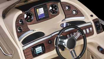 . Well-appointed and ergonomically designed helm station, featuring the