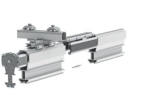 Series W 5 -traxx Aluminum Profile with Integrated Compressed Air Pipe High load capacity at very low component weight provided by cross-section-optimized special aluminum profile Optimal compressed