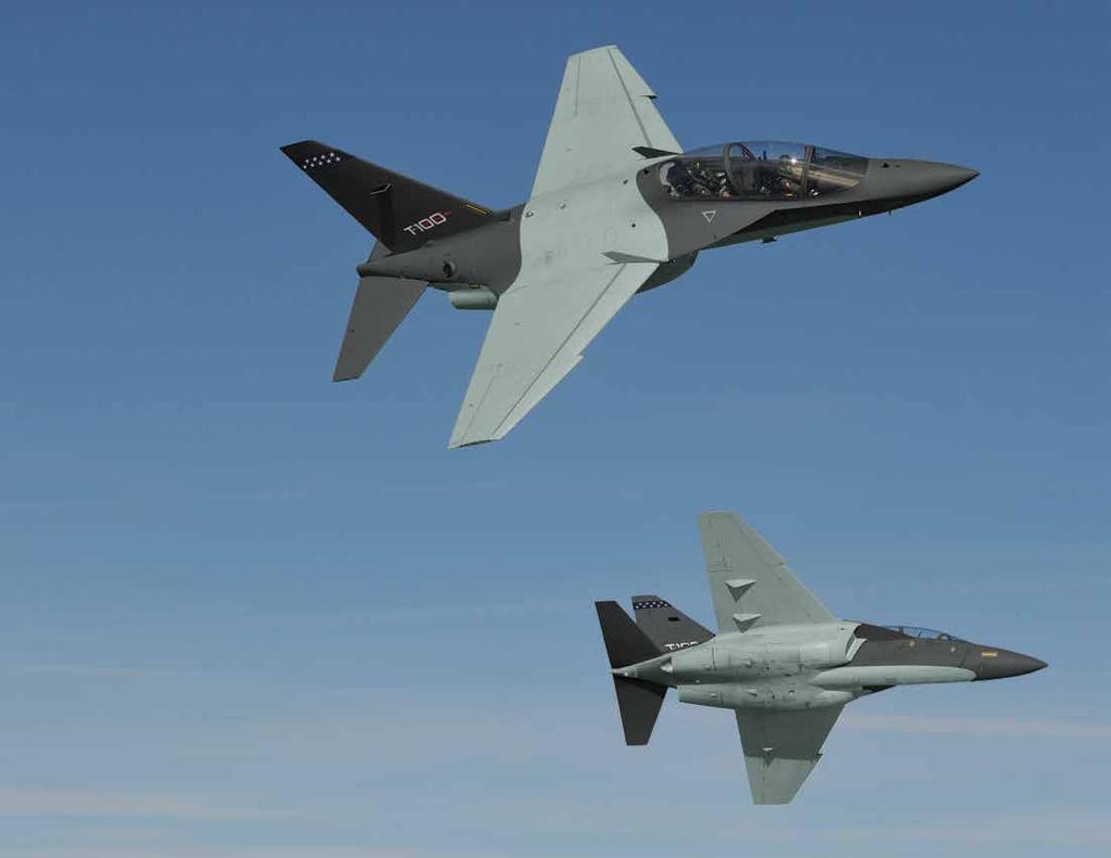 T-100: MASTER IN TRAINING Thanks to the excellent, proven in-service, advanced Lead-In Fighter Trainer capabilities and high performances, the T-100 aircraft can smoothly enable student pilots to