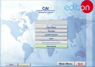 at any moment. This Software contains: Theory. Exercises. Guided Practices. Exams. For more information see CAI catalogue.