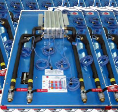 4.4 TIPLA. Extended Plate Heat Exchanger: This Extended Plate Heat Exchanger allows the study of heat transfer between hot and cold water through alternate channels formed between parallel plates.
