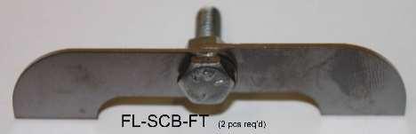 00 Slotted, 1/4-20 bolt (2) Straight legs/sides 4" Bracket Kit 2. 304SS. Bracket/plate/bolts. 2 hole.