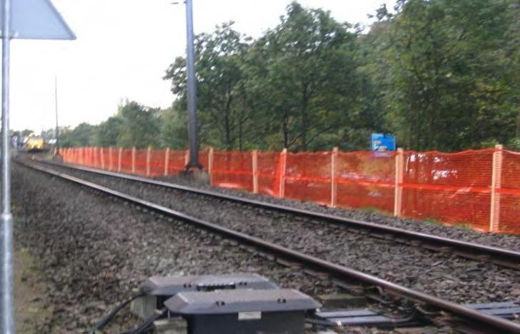 Tracks can also be protected from leaves by fences along the line.