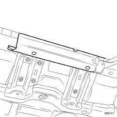 REAR LOWER STRUCTURE Rear floor centre cross member: Description 41D There is only one way of replacing this part: - complete replacement: this operation supplements the replacement of the rear side