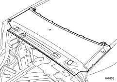 TOP OF BODY Roof rear section: Description 45A There is only one way of replacing this part: - complete replacement. This operation only affects versions equipped with a sunroof.