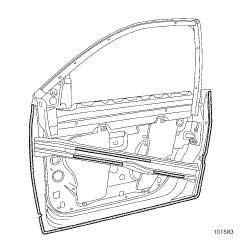 SIDE OPENING ELEMENTS Front side door panel: Description 47A Special note for removal of the door panel C84 22436 The