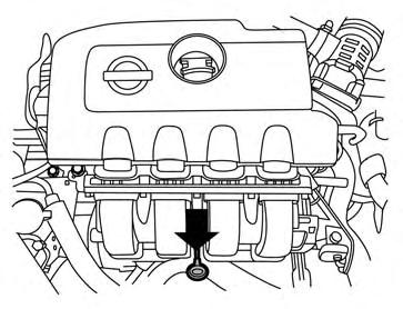 ENGINE OIL CHECKING ENGINE OIL LEVEL LDI2168 1. Park the vehicle on a level surface and apply the parking brake. 2. Start the engine and let it idle until it reaches operating temperature. 3.