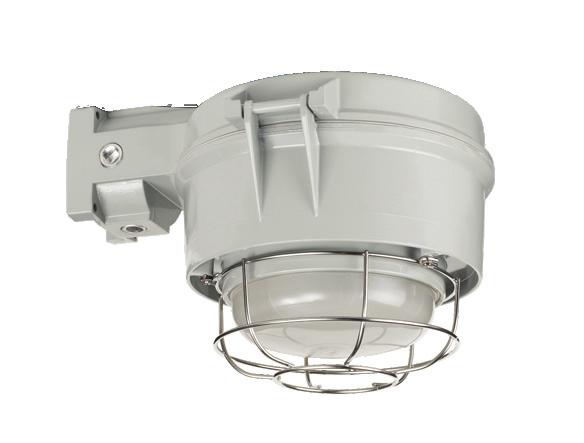 Hazardous Locations Class I, Division 2 Class II Class III UL 598, 598A, 844 & 8750 Wet Locations CUL 70 Watt Low Profile Clear Globe and Guard Mounting