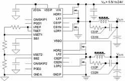 OZ8155 Dual Ultra High Efficiency DC/DC with 5V Regulator and Switch-Over Dual DC/DC SMPS controller with integrated drivers, and 5V/150mA LDOs Two CRC controllers; and Integrated boost diodes High