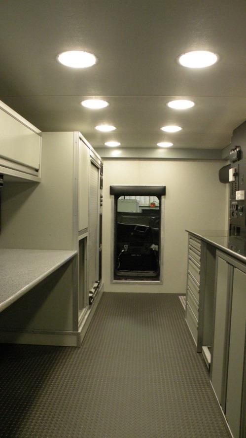 COMMAND / HOMELAND SECURITY Model CM1800 Interior looking toward the rear of the truck.