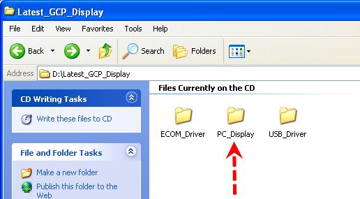 Select the PC Display folder Select the GCP