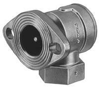 Ford Check Valves and Dual Check Valves With Flanged Inlet for 1-1/2" and 2" Meters Angle Dual Check Valves (in-line accessible) ASSE Approved METER FLANGE INLET BY FEMALE