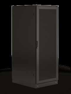 ABACUS ESSE CABINET - SERVER RANGE STANDARD VERSION ASSEMBLED CABINET structure manufactured from high-strength low-alloy sheet steel (HSLA) version with front glazed door manufatctured from sheet