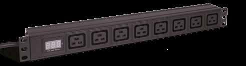 COMPLETE RANGE OF PDU CHARACTERISTICS Strong structure manufactured from aluminium Height 1 HE Depth-adjustable 19 fixing brackets To be mounted on rack profiles or on