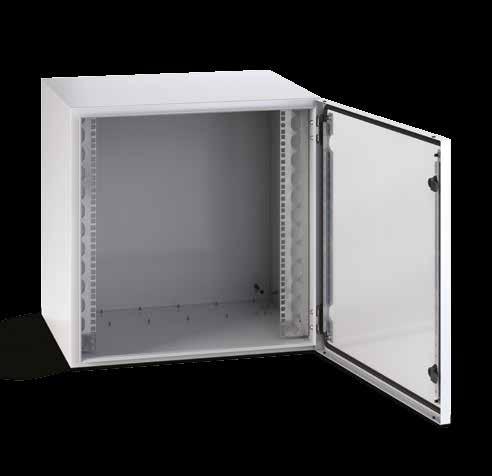 ABACUS PRO BOX Indoor application TECHNICAL FEATURES Enclosure manufactured from sheet steel, supplied with cable entry and blank reversibile door, complete with nr.