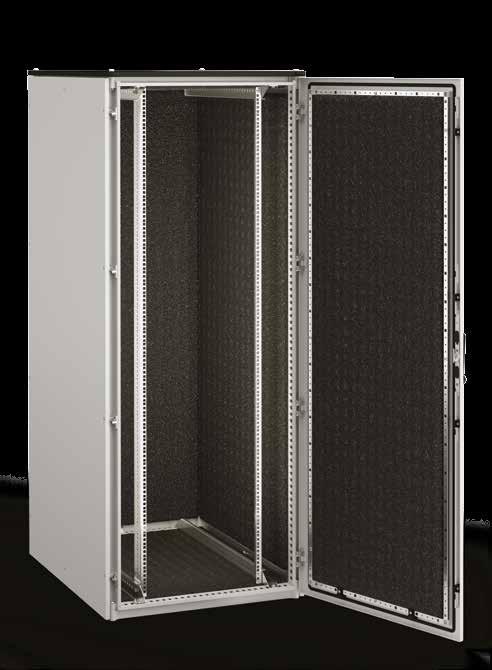 SOUNDPROOF CABINET The increasing compression of servers and equipment has lead to big problems in heat and noise management, especially if the rack is installed in work environments where even the