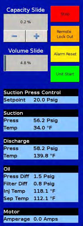 Section 4 Main Screen Parameter Bar The main purpose of the Parameter Bar is to display the common operational parameters that the operator would be most concerned with.