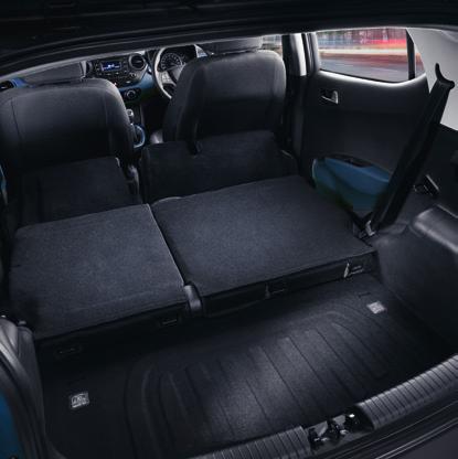 As much room as you need. It s amazing how much space you ll find in the i10.