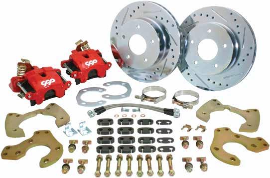 REAR BRAKE KITS BRAKES Remember when upgrading disc brakes you must upgrade to a disc brake master cylinder and proportioning valve. QUICK FACTS... STOCK/DROP n/a ROTOR 11" CALIPER 2.125" OFFSET +.