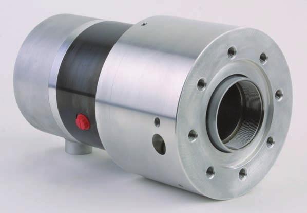 THRU-HOLE HYDRAULIC CYLINDERS Designed for use on imported and domestic turning centers. This shorter and lighter design provides for higher operating pressure with a smaller unit.