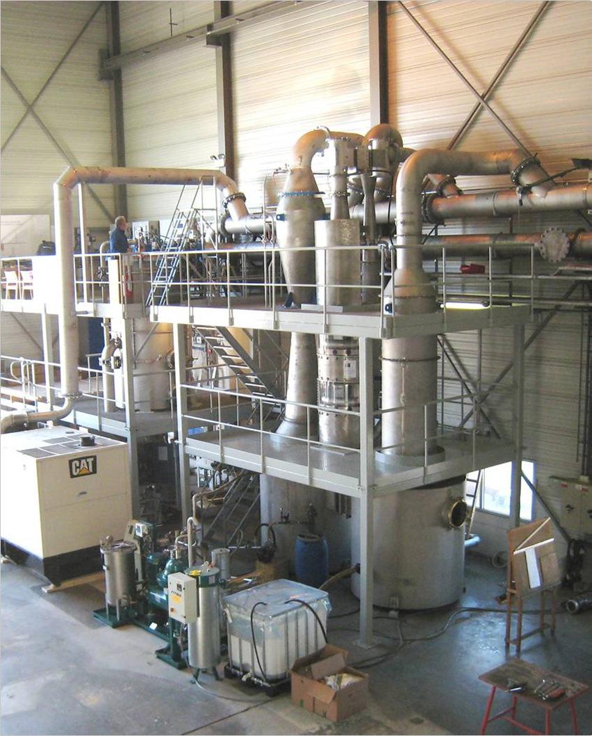 Hamworthy Krystallon Ltd Scrubbing Technology Test station at Hamworthy Moss 1 MW Exhaust Gas Cleaning installation Tests run continously