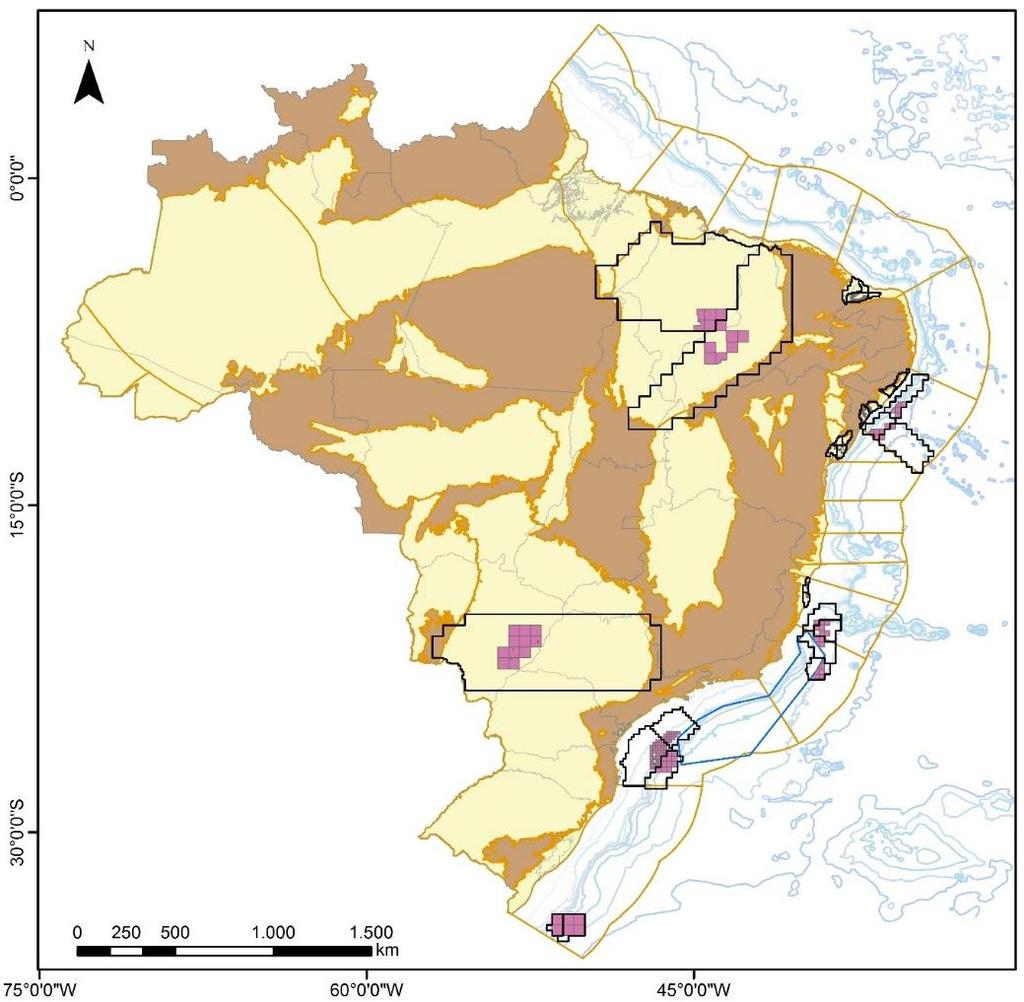 Areas Potiguar Recôncavo SEAL Espírito Santo Offshore Areas Sergipe-