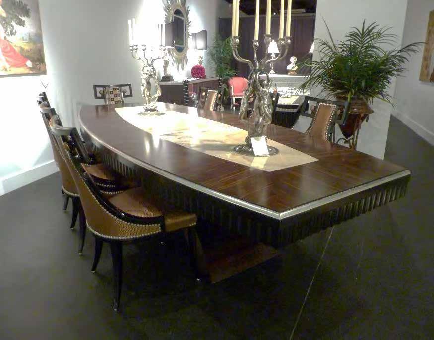 Dining Table "Calice" w/ Backlight Onyx F501 Dimensions: W:126 3/8" D:55 4/8" H:30