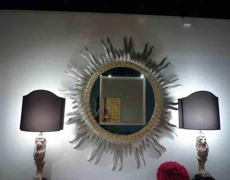 Mirror "Sole" Q502 Dimensions: W:66 7/8" D:66 7/8" H:11 6/8" Painted As