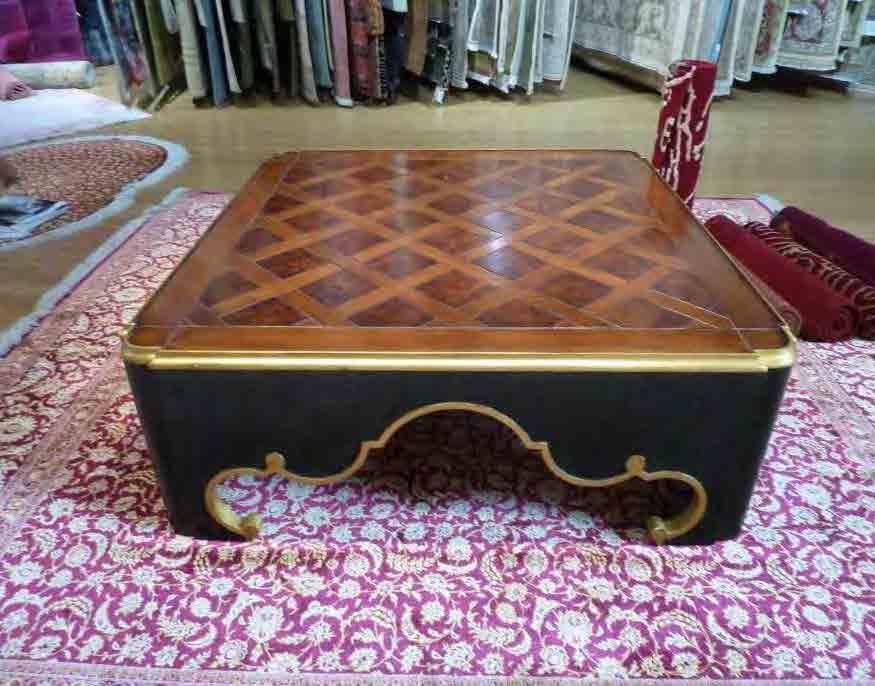 00 T94 Cocktail Table w/ Inlaid Top Dimensions: W:43 2/8" D:43 2/8"