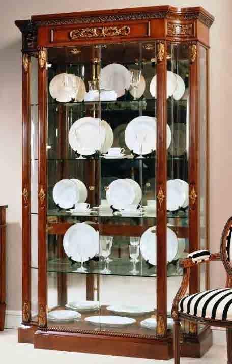 V119 China Cabinet, 2 Glass Doors Dimensions: W:51 1/8" D:19 5/8" H:88